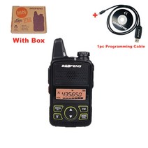 생활용무전기 BFT1 UHF 양방향 bft1 햄 FM 트랜시버 5km CB 인터콤, 1PCS Add 1 cable+BRITISH