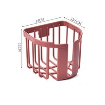 캠핑카 꾸미기 악세사리 펀치 프리 주방 욕실 화장지 홀더 벽걸이 형 티슈 박스 랙 접착식 보관함 욕실 액세서리, 빨간색