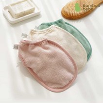 밤부베베 순한대나무 톡톡 버블핸드 양면형 아기목욕장갑, 멜로우 핑크
