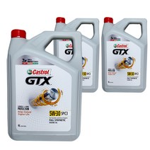 캐스트롤 GTX 합성엔진오일 SN C3 5W-30 6L X 3개