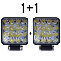 공구팜 IP67 써치라이트1+1 58와트 집어등안개등 써치안개등 12V24V 4WA0E0B3, 1개, 1개