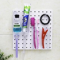 벽꾸미기 사각 타공판 판넬 사무실 욕실 정리 책상 부엌, 검정