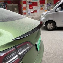 자동차 스포일러 테슬라 모델 3 매트 탄소 섬유 검은 유약 3D 압출 성형 F-HD 2018-2022, 04 Black glaze