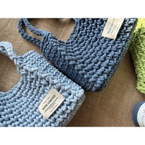 [DIY패키지] 비비드봄 청키 스퀘어백(초보용) 가방뜨기 뜨개가방 코바늘가방 만들기, 그린