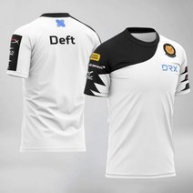[해외] LOL 전자 스포츠 CK DRX 플레이어 저지 유니폼 팀 티셔츠 정 ID 팬 게임 T 셔츠 남성 여성 정 이름 티 셔츠, Deft 1 S