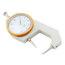 두께 측정기 다이얼 초음파 미니 디지털 게이지 0 10mm 범위 측정 도구 0.05mm 해상도 원형 다이얼 두께 게이지 휴대용 가죽 천과 호환 가능, 하얀