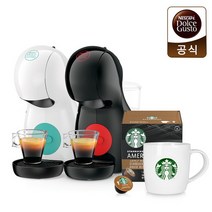 브랜드없음 돌체구스토 커피머신 피콜로XS + 스타벅스 캡슐 1Box 컵, 화이트+베란다 블렌드 by 네스카페 돌체구스토