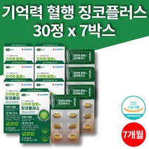 코스트코 징코 맥스 플러스 은행잎 은행나무 추출물 기억력에 좋은 고시생 청소년기 영양제 ginko biloba 플라보놀 배당체 비타민 b1 b2 b6, 7개