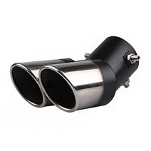 머플러 팁 튜닝 자동차 부품안티 저항 인터페이스 63mm 듀얼 콘센트 범용 자동차 배기 팁 스테인레스 스틸, 03 1pcs A design