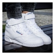Reebok 엑소핏 하이 남성 운동화 화이트 트레이너 신발 477 108