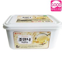 조안나 바닐라맛 5L 1통 떠먹는 아이스크림 대용량 업소용 까페 식당 아포가토 와플 크로플 브레드, 1개