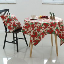 디케이홈 데코 플라워 패턴 테이블보, 2인용 직사각형(100x130cm), 오하이오 빅플라워