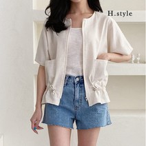 에이치스타일 H스타일(DK)마로보JK/여름/린넨/자켓/점퍼/반팔/아우터