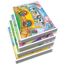 미술북 아동생활화 원명 로고 인쇄 (4권 세트) 유아미술 초등미술교재