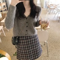 키가 작고 패셔너블하고 프로페셔널한 양복 스커트 하객 정장 원피스