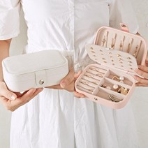 Casserge 귀걸이 저장 상자 대용량 간단한 귀 보석 귀걸이 홈 데스크톱 보석 보관 상자 도매, 펄 화이트, 16.5*11.5*5.5cm ~