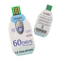 데이터 로거 온도 60일 방수 usb 2.0 pdf 일회용 콜드 체인 온도 기록 의학용 10000 포인트, 협력사