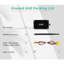 픽스호크 쿼드콥터 드론 60KM CUAV P8 무선 텔레 메 트리 840-845Mhz FPV 디지털 전송 스테이션 용 시스템 Pixhawk RC 무인 항공기 부품, [02] Ground Unit
