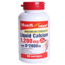 매이슨네츄럴스 Mason Naturals 리퀴드 칼슘 1200mg D3 2000IU 소프트젤, 60개입 × 1개