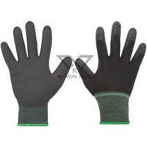 기원 PU-PALM 손바닥 코팅 폴리 장갑 검은색 L 1박스 500켤레