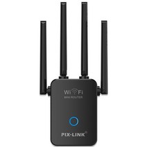 와이파이에그 휴대용와이파이 lte 라우터 데이터에그 PIXLINK 2.4 GHz WIFI 신호 증폭기 300M 무선 리피터 인터넷 확장기 범위 부스터 네트워크 802.11n/G/B, 02 Black_01 US plug