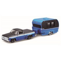 다이캐스트 모형 트레일러 Maisto 1:64 1993 포드 SVT 코브라/자동차 트레일러 디자인 Tow & Go die-ca, 15 1987 CHEVY 1500