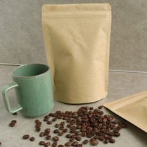 [이지포장] 크라프트 지퍼스탠드(4종류-50매)-아로마 밸브 부착 가능, 50매