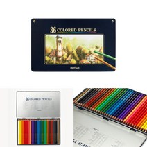 문화 24색 수채 틴 색연필 수채화색연필