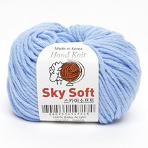 삼남뜨개실 스카이소프트실 아크릴실 인형실 의류실 목도리실 사계절실 겨울실, SKY SOFT, 12 스카이 블루, 1개