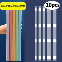 10 개/몫 10-24mm 핫멜트 바인딩 테이프 필름 접착제 DIY 열 도서 보고서 파일 커버 플랫 스티커 액세서리, [06] 18mm-white