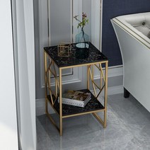 코너테이블 소파 사이드 테이블 대리석 코너 여덟 불멸 거실 캐비닛 발코니 커피 침대 옆, 08 40cmx40cmx60cm