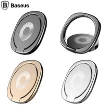 베이스어스 링 브라켓 스마트폰 낙하방지 손잡이 거치대, 블랙