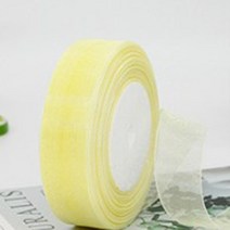 오간디 선물 포장 리본 폭 2.5cm 45M [2개], 크림_2개