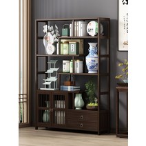 원목 쇼케이스 빵 케이스 랙 단단한 스타일 차 디스플레이 캐비닛 방 세트 스토리지 선반, [12] 월넛색상 [하늘높이높이높이높이문장착 좌우6단서