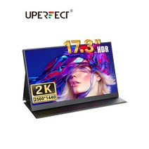 UPERFECT-17.3 인치 휴대용 모니터 모바일 디스플레이 2K 1080P 풀 HD IPS HDR c타입 미니 HDMI PS4 Xbox 스위치 노트북 PC Mac, CHINA_영국 플러그