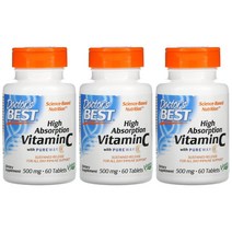 [3통]닥터스 베스트 High Absorption 비타민 C PureWay C 500 mg 60 정 1일 2 정 1000 mg