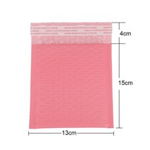 진주 필름 버블 패딩 봉투 100 개 선물 책 잡지 우편물 가방 셀프 씰 핑크, 05 13x15cm-100pcs