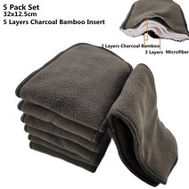 기저귀 교환대 갈이대 재사용 가능한 천 기저귀 5 겹 삽입 세탁 개, 02 5pcs 5Layers-1