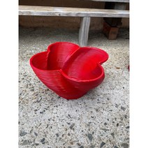 3D프린팅 업사이클링 플라스틱 네잎클로버 화분 (12*24), 빨강