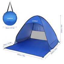 a형 텐트 군용 백패킹 캠핑 샤워 야전 명 단일 레이어 방풍 여름 야외 와 캐리 3, 165 150 110cm 블루 2