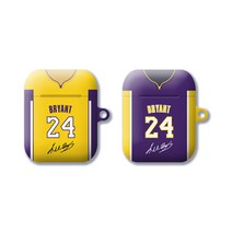 와우박스 NBA LA레이커스 레전드 코비 브라이언트 싸인 유니폼 에어팟 버즈 하드 농구 이어폰 케이스, 무광 하드케이스, 에어팟 프로