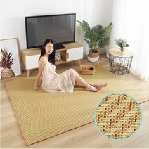 일본식 라탄러그 쿨매트 대나무 다다미매트 대형 여름 돗자리, 아이스 돗자리 전체 02, 200cm×300cm(맞춤 필요)