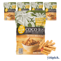 [유픽] Coco Riz 코코리즈 코코넛 크리스피롤 스낵 오리지널 코코넛 밀크향, 5개 (100g x 5), 100g