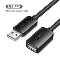 Jasoz-USB 연장 케이블 A Male to Female USB 3.0 2.0 익스텐더 스마트 노트북 PC TV Xbox One SSD 고속, 02 USB 2.0_04 2m