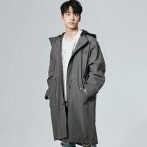 [버커루] 봄 가을 30% 남성 후드 레이어드 롱기장 야상 점퍼 B211JP420P