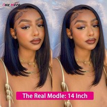 [케이로] 403483 Bone Straight Human Hair Wig 13x2 Transparent Lace Wigs For Women Pre Plucked Brazilian, Natural Color
