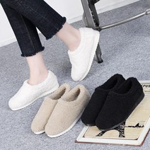 그린섬 국산 4cm 속굽1cm 뽀글이 무지 단화 여성 슬립온
