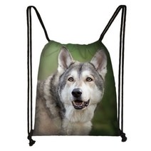 승마가방 승마 부츠가방 용품 헬멧 보관 배낭 겨울용 울부 짖는 늑대 프린트 드로스트링 가방 남성 스토리지 십대 패션 여행 책가방 미니, 07 skdwolfs08