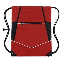 HOLYLUCK 패커블 드로스트링 색팩 웻 포켓 지퍼 및 물병 메시 포켓 (그린), Red
