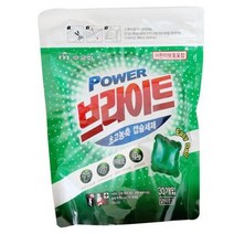 파워 브라이트 캡슐세제 파우치형 30개입 세탁세제 캡슐형세제 세제 고농축세제 세탁용품 액체세제 드럼세, 파워 브라이트 캡슐세제 파우치